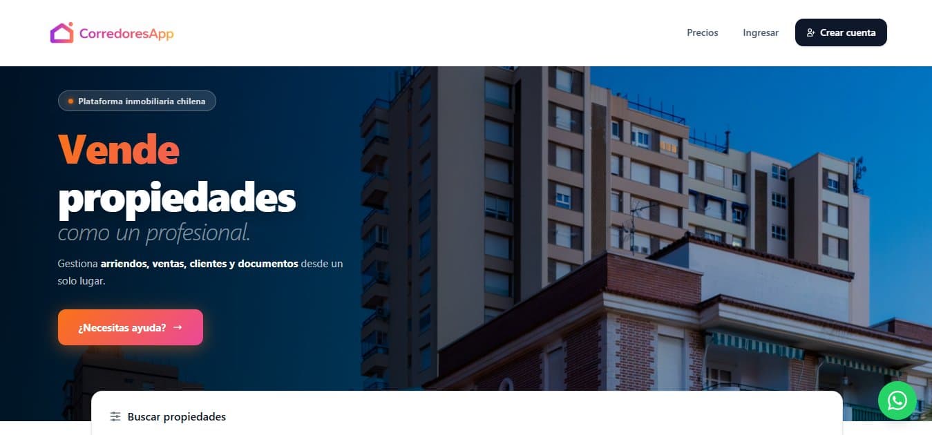 CorredoresApp — plataforma inmobiliaria con IA